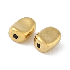 304ステンレススチールビーズ  イオンプレーティング（ip）  直方体  18KGP本金メッキ  12.5x9.5x6.5mm  穴：2mm&nbsp;STAS-D376-06A-G