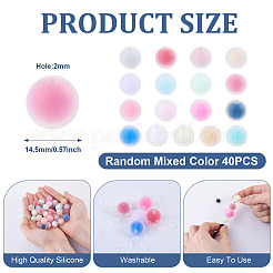 40Pcs Food Grade Eco-Friendly Silicone Focal Beads&nbsp;SIL-TA0003-62