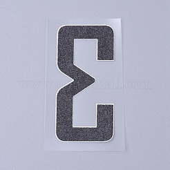 Number Iron On Transfers Applique Hot Heat Vinyl Thermal Transfers Stickers For Clothes Fabric Decoration Badge&nbsp;DIY-WH0148-43C