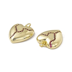 Rack Plating Brass Cubic Zirconia Charms&nbsp;KK-M231-04G
