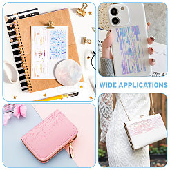6Pcs 6 Colors PET Decorative Stickers&nbsp;DIY-PH0032-38