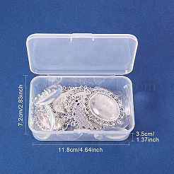 Oval Clear Glass Cabochon Cover&nbsp;DIY-PH0018-96AS