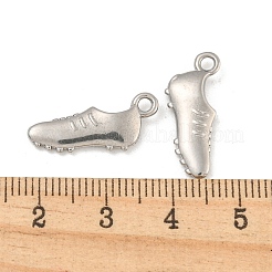 変色しない304ステンレススチールペンダント  靴のチャーム  ステンレス鋼色  20x9x3mm  穴：1.8mm&nbsp;STAS-N103-152P