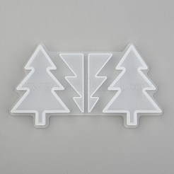 クリスマスツリーストロートッパーシリコンモールド装飾  ストローアタッチメントエポキシレジンキャストモールド  DIYクラフト作り用品用  ホワイト  69x124x1mm  インナーサイズ：45~63.5x17~45mm&nbsp;DIY-J003-14