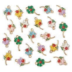 24Pcs 6 Styles Alloy Enamel Pendants&nbsp;FIND-FS0004-18