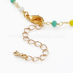 Faceted Glass Beaded Anklets&nbsp;AJEW-AN00379