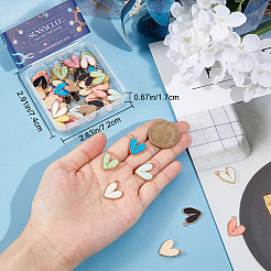48Pcs 8 Colors Acrylic Pendants&nbsp;FIND-SC0005-19