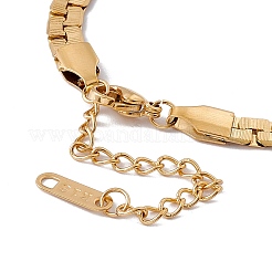 316 Stainless Steel Flat Link Chain Bracelet for Women&nbsp;BJEW-G655-09G