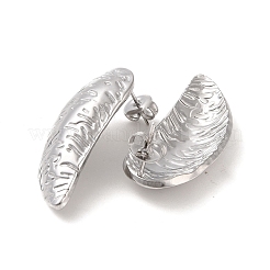 変色しない304ステンレススチール製スタッドピアス（女性用）  ステンレス鋼色  32.5x15mm&nbsp;EJEW-L272-013P