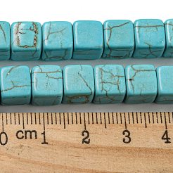Dyed Synthetic Turquoise Beads Strands&nbsp;G-G075-B02-02