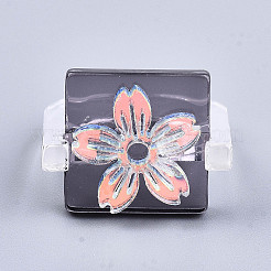 Transparent Resin Cuff Rings&nbsp;RJEW-T017-03B