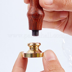 DIYスクラップブック  真鍮ワックスシーリングスタンプヘッド  サンタクロース  クリスマスのために  ゴールドカラー  25x14mm&nbsp;AJEW-WH0099-466
