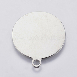 Tarnish Resistant 201 Stainless Steel Stamping Blank Tag Pendants&nbsp;STAS-F139-038P