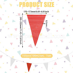 Polyester Triangle Flags Banners&nbsp;FIND-WH0141-129