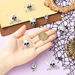 8Pcs 4 Styles Halloween Alloy Lapel Pin Backs for Backpack Clothes&nbsp;JEWB-CJ0003-46