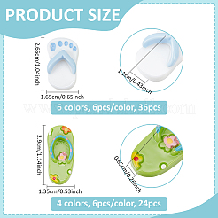 60Pcs 10 Styles Opaque Resin Decoden Cabochons&nbsp;RESI-NB0002-08