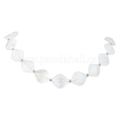 Rhombus Acrylic Beaded Necklaces for Women&nbsp;NJEW-JN06026