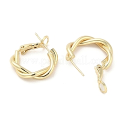 Brass Hoop Earrings&nbsp;EJEW-M260-06G-B