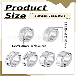 6Pcs 3 Styles Alloy Cuff Earrings&nbsp;EJEW-LP0007-056