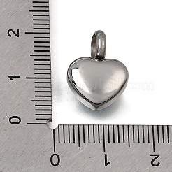304ステンレススチールラインストーンペンダント  ハートの足跡チャーム付き  ステンレス鋼色  インディコライト  16x12x7mm  穴：5mm&nbsp;RB-CBA0A16-01P-01