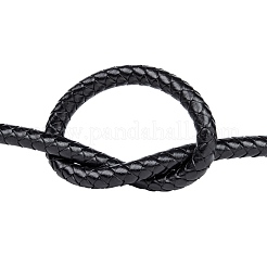 Braided Leather Cord with Core&nbsp;WL-F009-B02-8mm