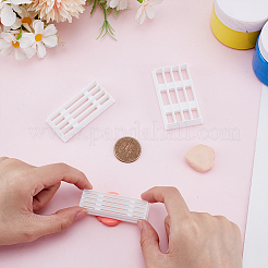 長方形のプラスチック粘土型3個  粘土カッター  ホワイト  65x30x11mm  内径：11~25x5mm&nbsp;TOOL-WH0059-050