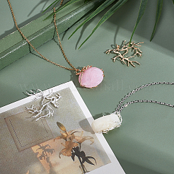 Nbeas 4Pcs 2 Colors Brass Filigree Pendants&nbsp;KK-NB0003-87