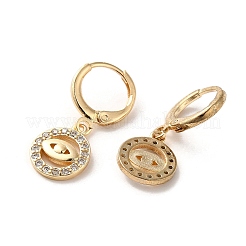 Horse Eye Brass Dangle Leverback Earrings&nbsp;EJEW-Q797-02F-G