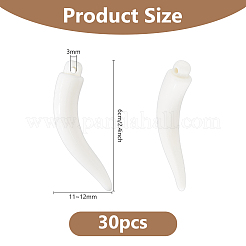 30Pcs Opaque Acrylic Big Pendants&nbsp;SACR-DC0001-22