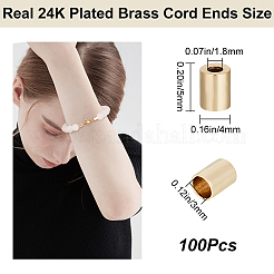 100Pcs Brass Cord Ends&nbsp;KK-CN0002-60