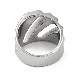 304ステンレススチール指輪  女性用プレーンバンドリング  ステンレス鋼色  21mm  内径：19.5mm&nbsp;RJEW-D083-11P