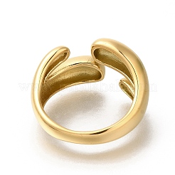 女性用304ステンレススチールオープンカフリング  18KGP本金メッキ  内径：18mm&nbsp;STAS-Z103-03G-04