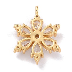 Brass Micro Pave Clear Cubic Zirconia Pendants&nbsp;ZIRC-L097-036G