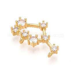 Brass Micro Pave Cubic Zirconia Pendants&nbsp;KK-N261-120L-G