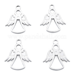 変色しない201ステンレススチールペンダント  天使  ステンレス鋼色  23x19x2mm  穴：2.5mm&nbsp;STAS-N098-255P