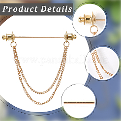 Zinc Alloy Hanging Chain Brooches&nbsp;FIND-GF0006-87B