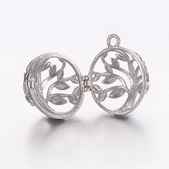 Brass Cage Pendants&nbsp;KK-K173-03P