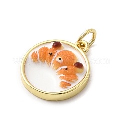 Brass Enamel Pendants&nbsp;KK-A278-02B-G