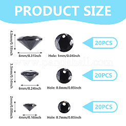 60Pcs 3 Styles Cubic Zirconia Charms&nbsp;ZIRC-TAD0001-01A