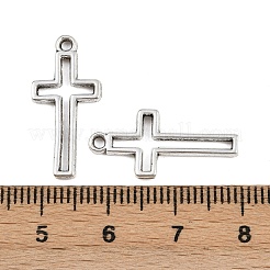 合金のチベット風チャーム  クロス  アンティークシルバー  23x11x1.5mm  穴：1.5mm&nbsp;TIBE-B003-04AS