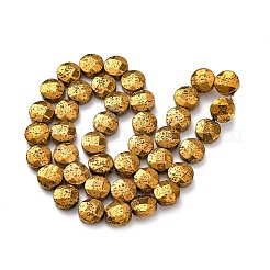 Electroplated Natural Lava Rock Beads Strands&nbsp;G-A256-F01-01E
