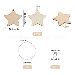 DIY Star Wine Glass Charm Tags Making Kit&nbsp;DIY-SC0018-62