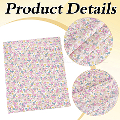 Flower Printed Cotton Fabric for Garments & Crafts&nbsp;DIY-WH0622-781F