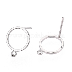 Brass Stud Earring Findings&nbsp;KK-S348-358-P