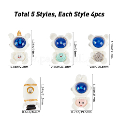20Pcs 5 Style  Plastic Cabochons&nbsp;KY-SC0001-53