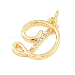 Brass Micro Pave Clear Cubic Zirconia Pendants&nbsp;CU-CBA7939-01D-G