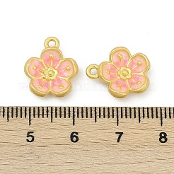 合金エナメルビーズ  カドミウムフリー＆鉛フリー  花  14.5x12.5x4mm  穴：1.4mm&nbsp;PALLOY-D369-26MG-02