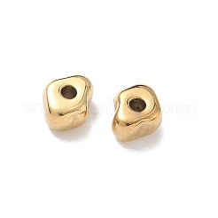304ステンレススチールビーズ  ナゲット  イオンプレーティング（ip）  18KGP本金メッキ  7x5.5x3.5mm  穴：1.4mm&nbsp;STAS-Z184-33G-04