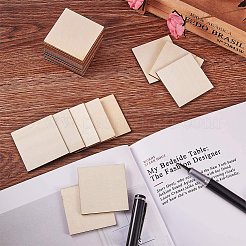 ウッドカボション  正方形  パパイヤホイップ  50x50x2.4~3mm&nbsp;WOOD-PH0008-25