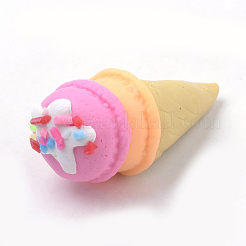 手作り樹脂粘土ビーズ  穴がない  アイスクリーム  ミックスカラー  30x15mm&nbsp;CLAY-Q230-84